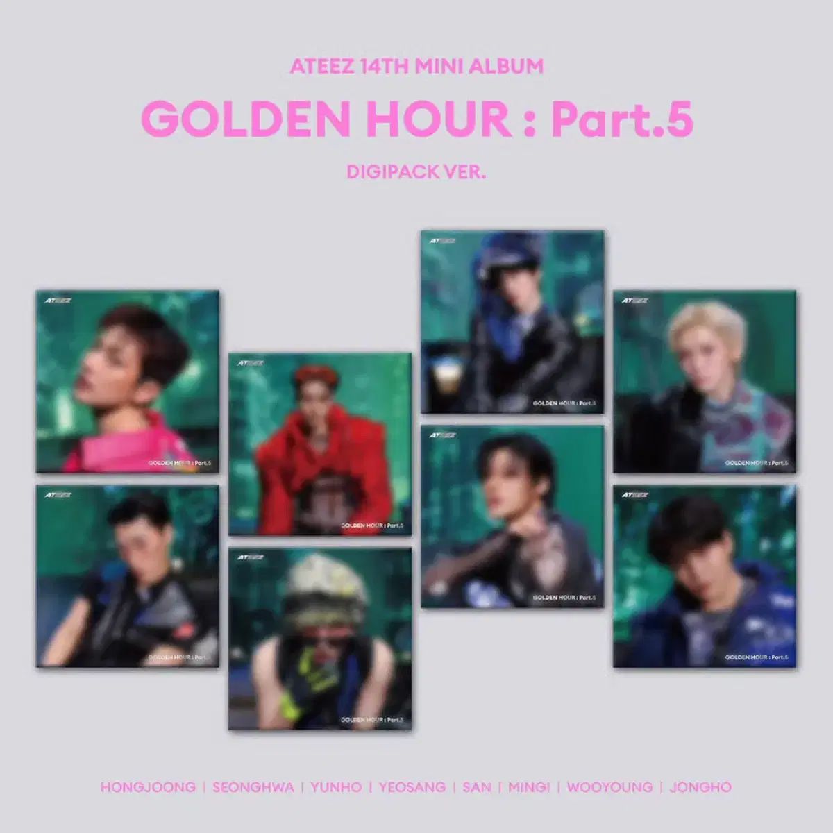 ATEEZ（エイティーズ・アチズ）Golden Hourglass part 5 デジパック DIGIPACK 未開封 3セット