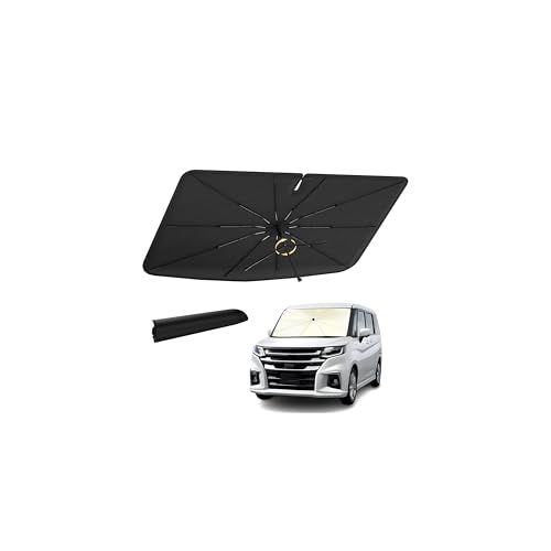 CARTIST スズキ ソリオ MA27S/37S/47S/D7S型 傘型サンシェード SOLIO 2020年～専用 フロントガラス用 遮光・遮熱コーティング ベージュ仕様 曲がる傘柄 10本骨 ガラス繊維 収納袋付き 車中泊・夏対策as