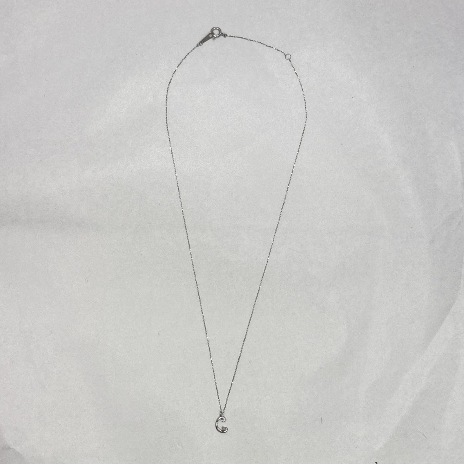 JEWELRY ジュエリー ジュエリー 10WG/D0.01/0.4g 貴金属･宝石 ネックレス ネックレス K10ホワイトゴールド K10WG シルバー レディース【中古】471