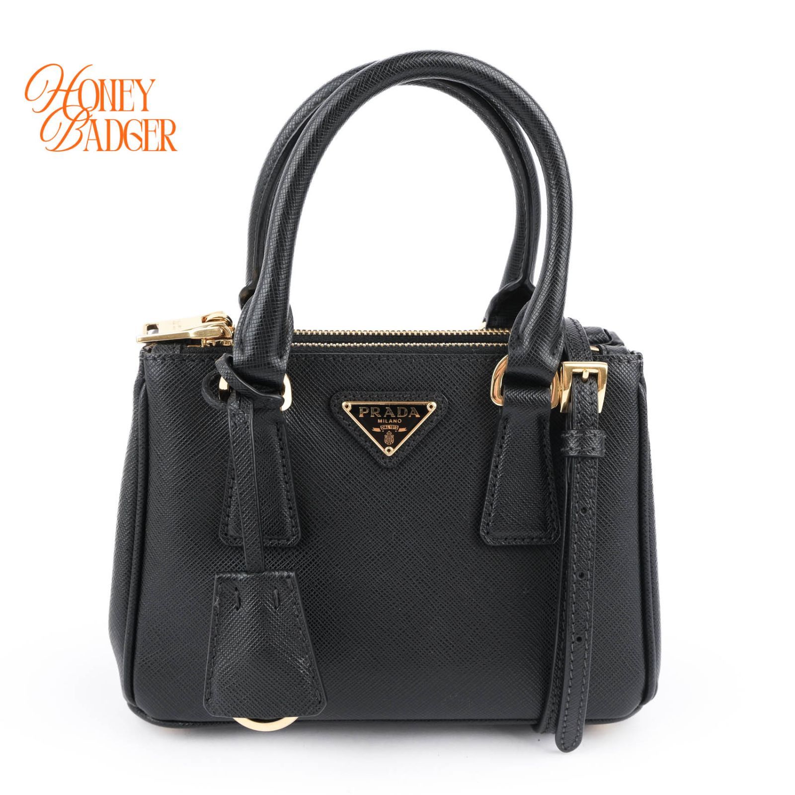 新品同様】プラダ PRADA ガレリア ミニ サフィアーノ 2WAY