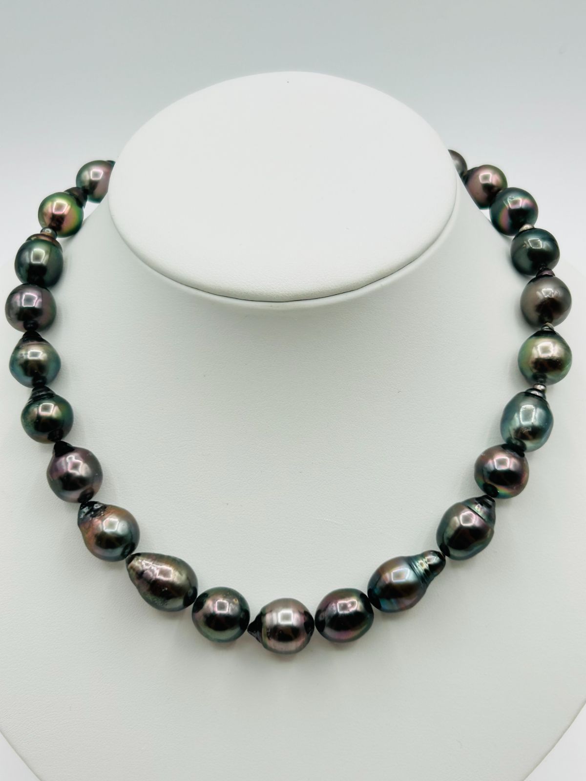 タヒチ 黒蝶　パール ネックレス 真珠 10.0～12.5mm BLACKPEARL 大渓地