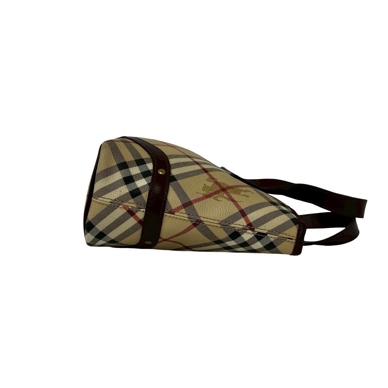 極 美品 BURBERRY バーバリー ノバチェック シャドーホース 柄 レザー