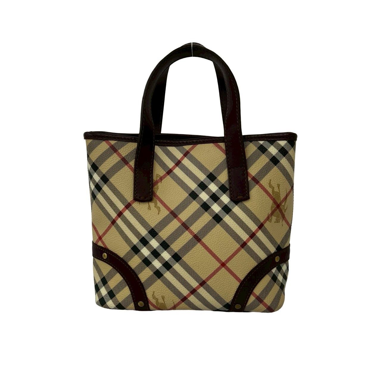 極 美品 BURBERRY バーバリー ノバチェック シャドーホース 柄 レザー