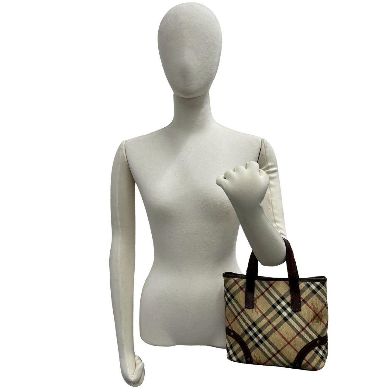 極 美品 BURBERRY バーバリー ノバチェック シャドーホース 柄 レザー