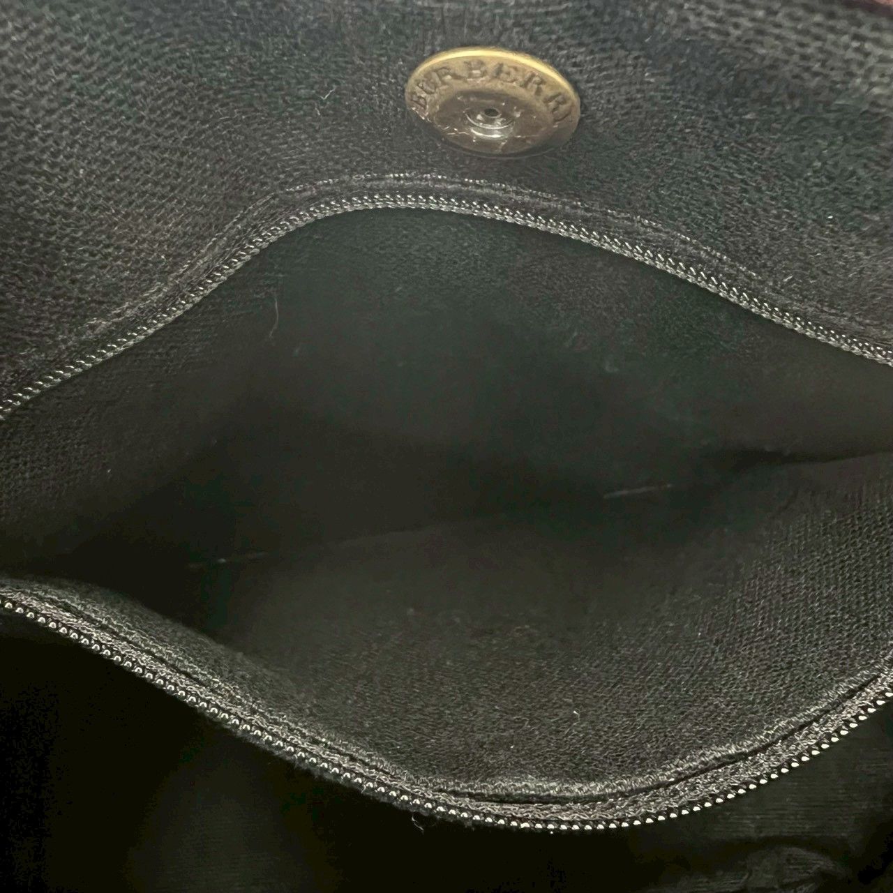 極 美品 BURBERRY バーバリー ノバチェック シャドーホース 柄 レザー