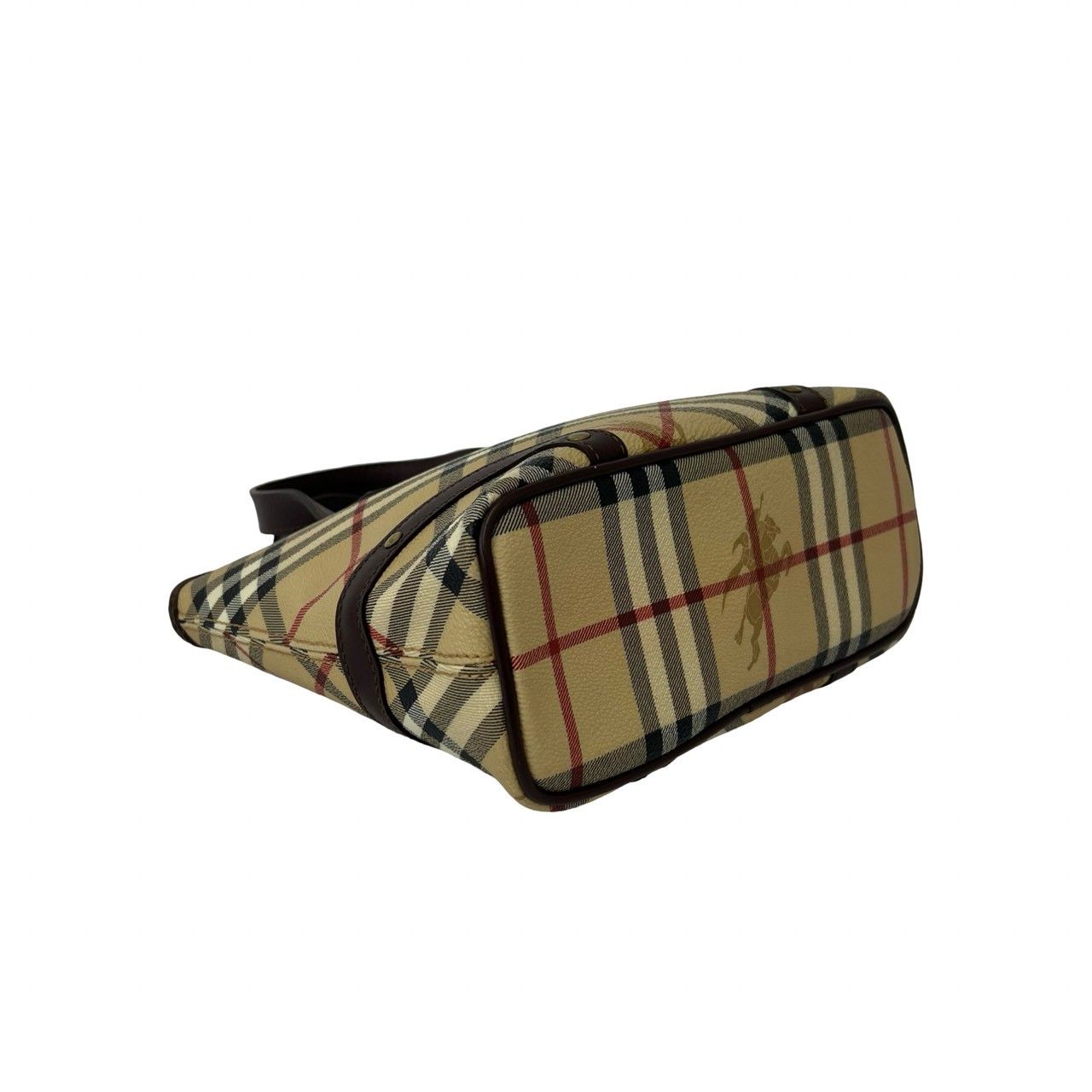 極 美品 BURBERRY バーバリー ノバチェック シャドーホース 柄 レザー