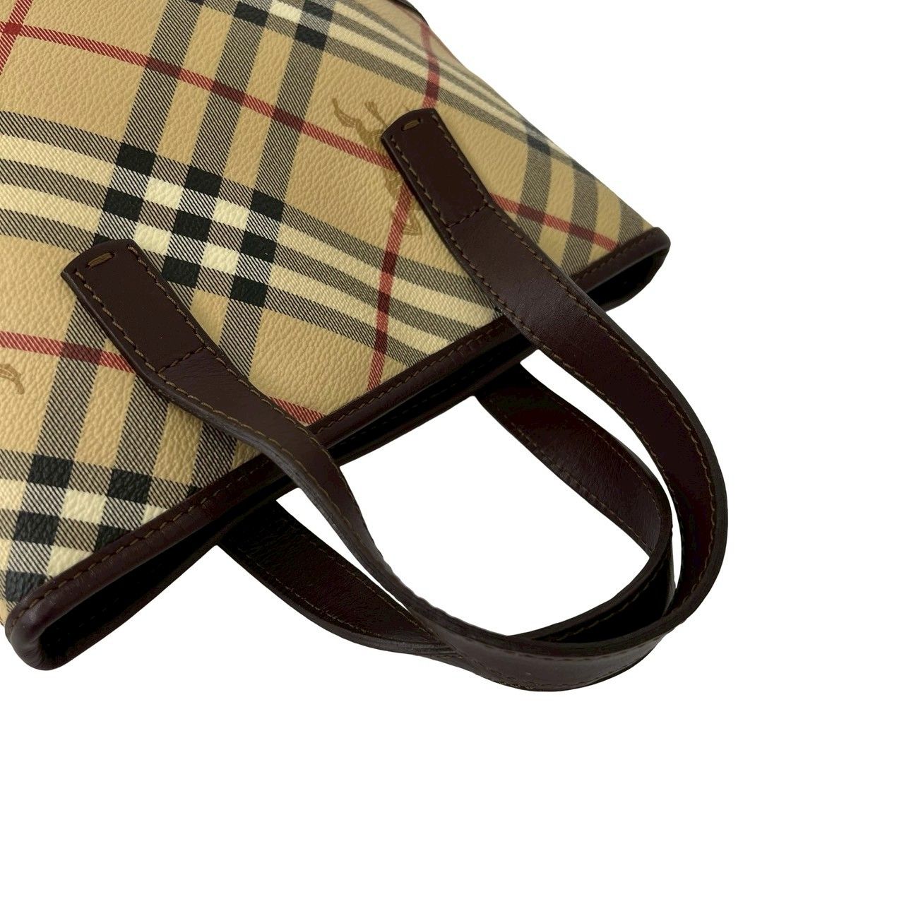 極 美品 BURBERRY バーバリー ノバチェック シャドーホース 柄 レザー