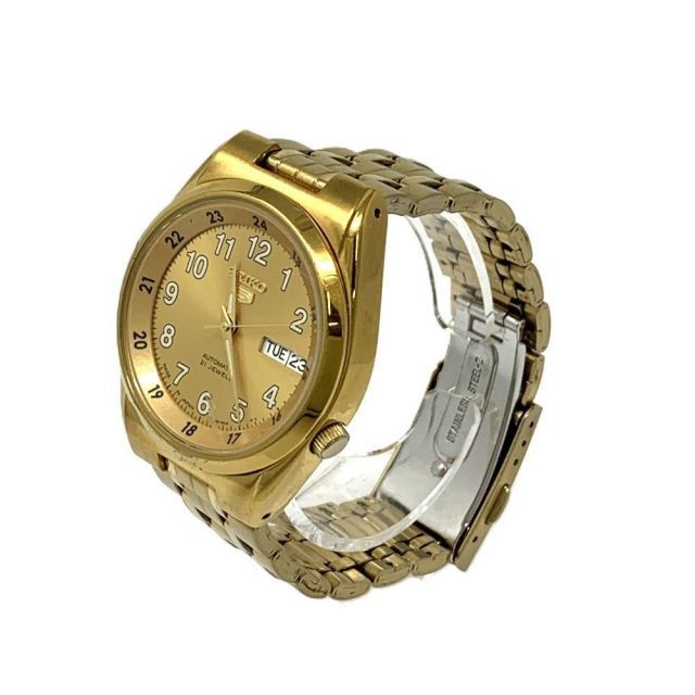 SEIKO(セイコー) セイコー5 デイデイト 自動巻腕時計 ゴールド 裏 