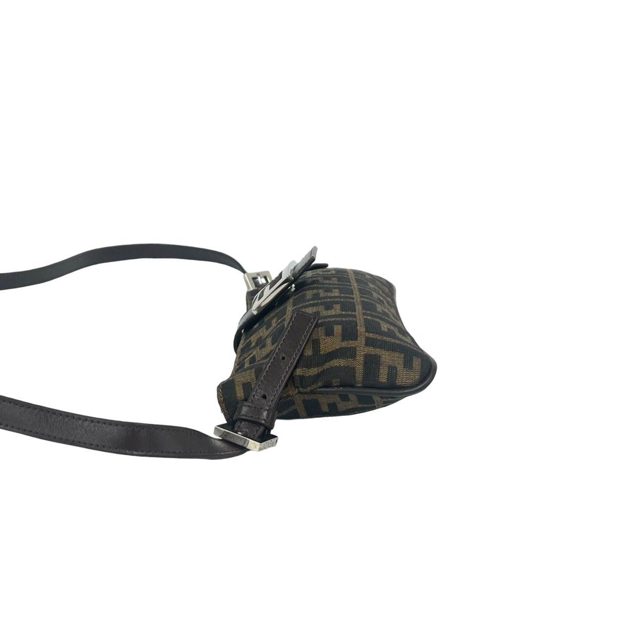 FENDI フェンディ ズッカ柄 ショルダーバッグ FFロゴ キャンバス×レザー 極 美品 FENDI フェンディ ヴィンテージ ズッカ FF ロゴ 金具