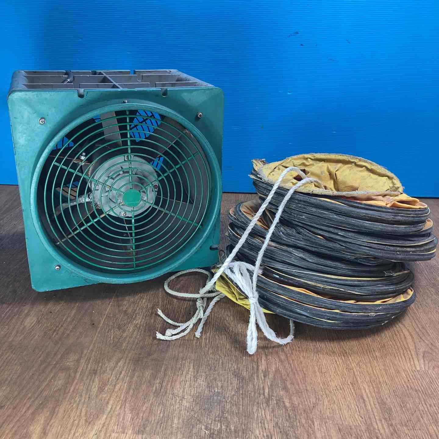 【中古品】◇エバラ(荏原製作所) 送風機 APM6 ポータブルファン ★約4Mのダクト付き！【岩槻店】