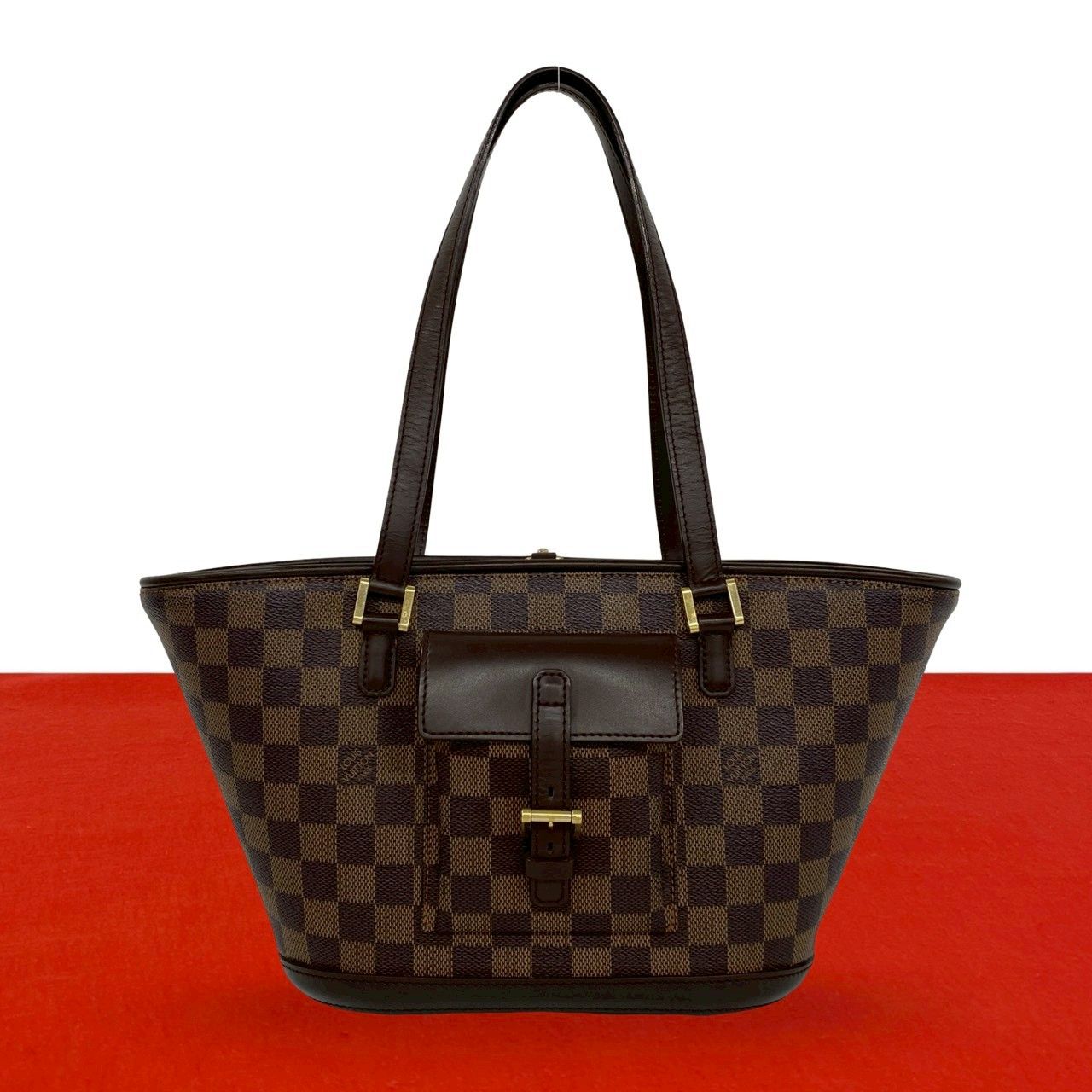 極 美品 希少品 LOUIS VUITTON ルイヴィトン マノスク PM ダミエ 柄