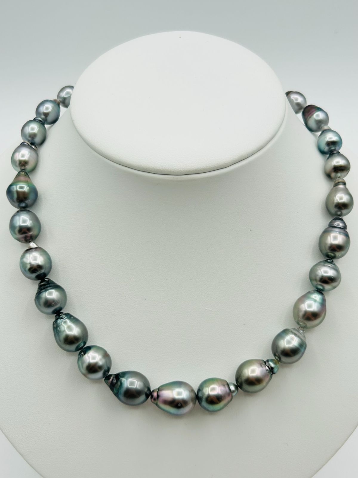 タヒチ 黒蝶 パール ネックレス 真珠 9.0～12.7mm BLACKPEARL 大渓地