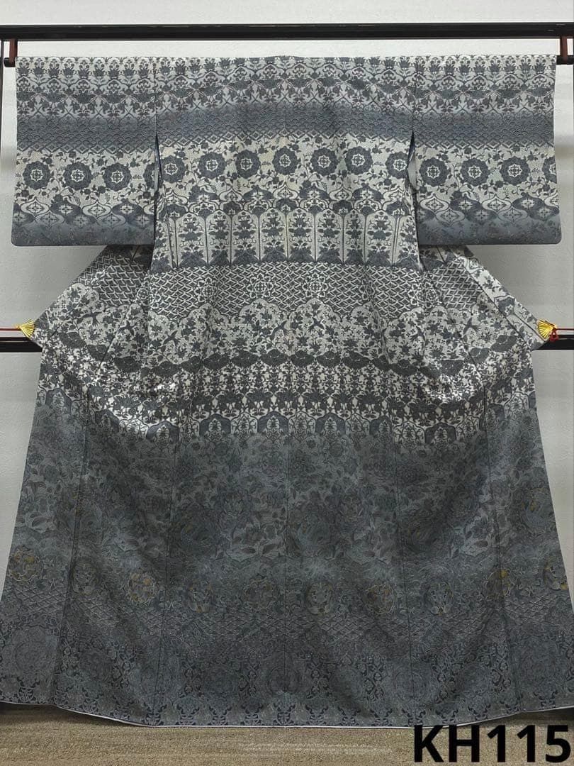 蘇州刺繍 汕頭刺繍 総刺繍 総柄 訪問着 金彩 鳳凰 華紋 正絹 KH115