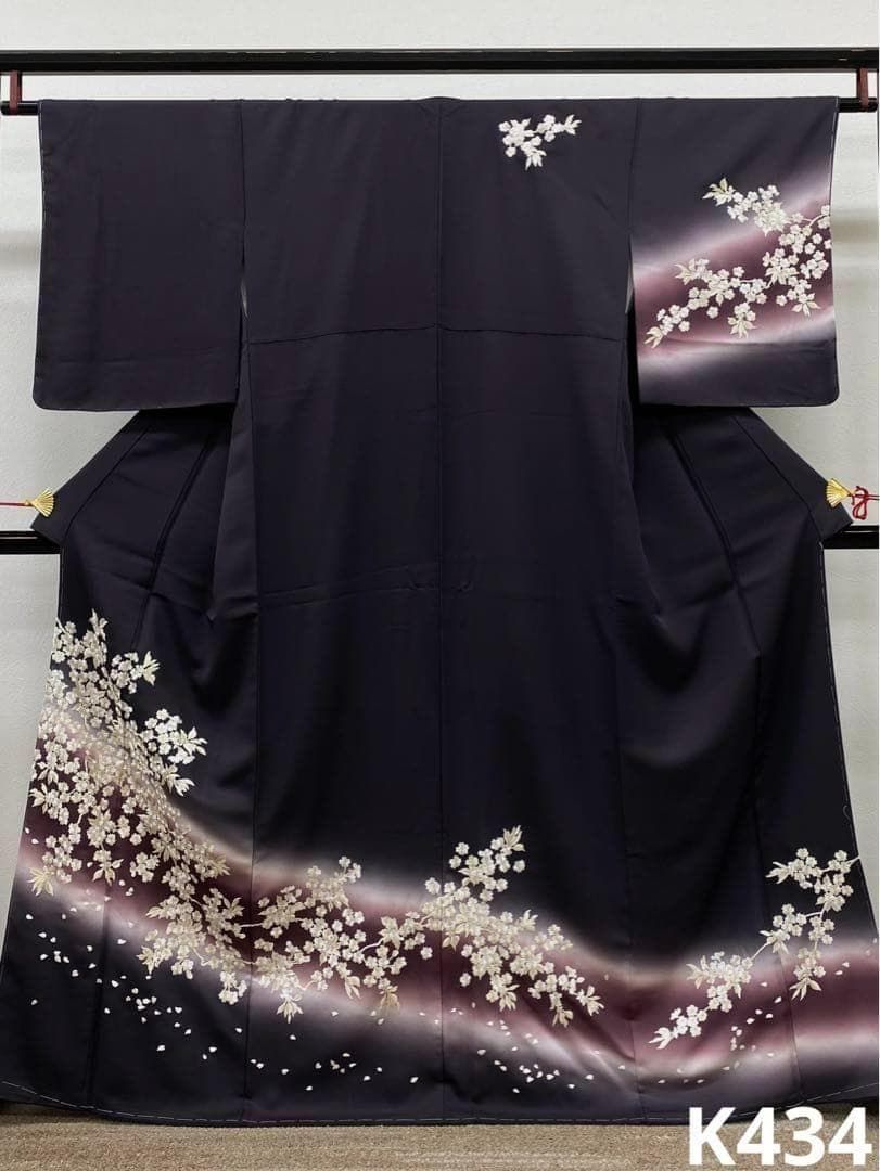 千總謹製 落款入 訪問着 金駒 金彩 御所車 髙島屋扱い 正絹 A114 新作