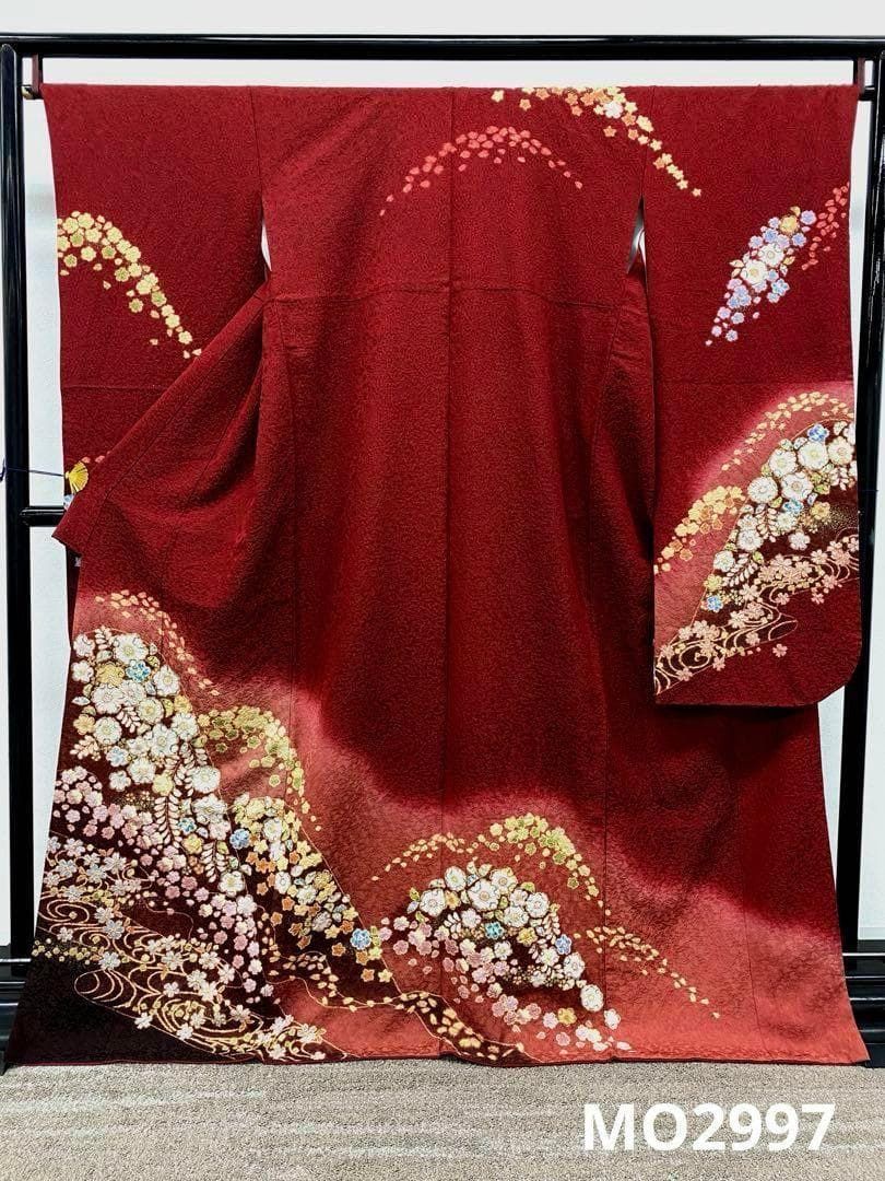 振袖 豪華 金通し 金彩 辻が花 身丈167cm 撥水加工済 MO2997
