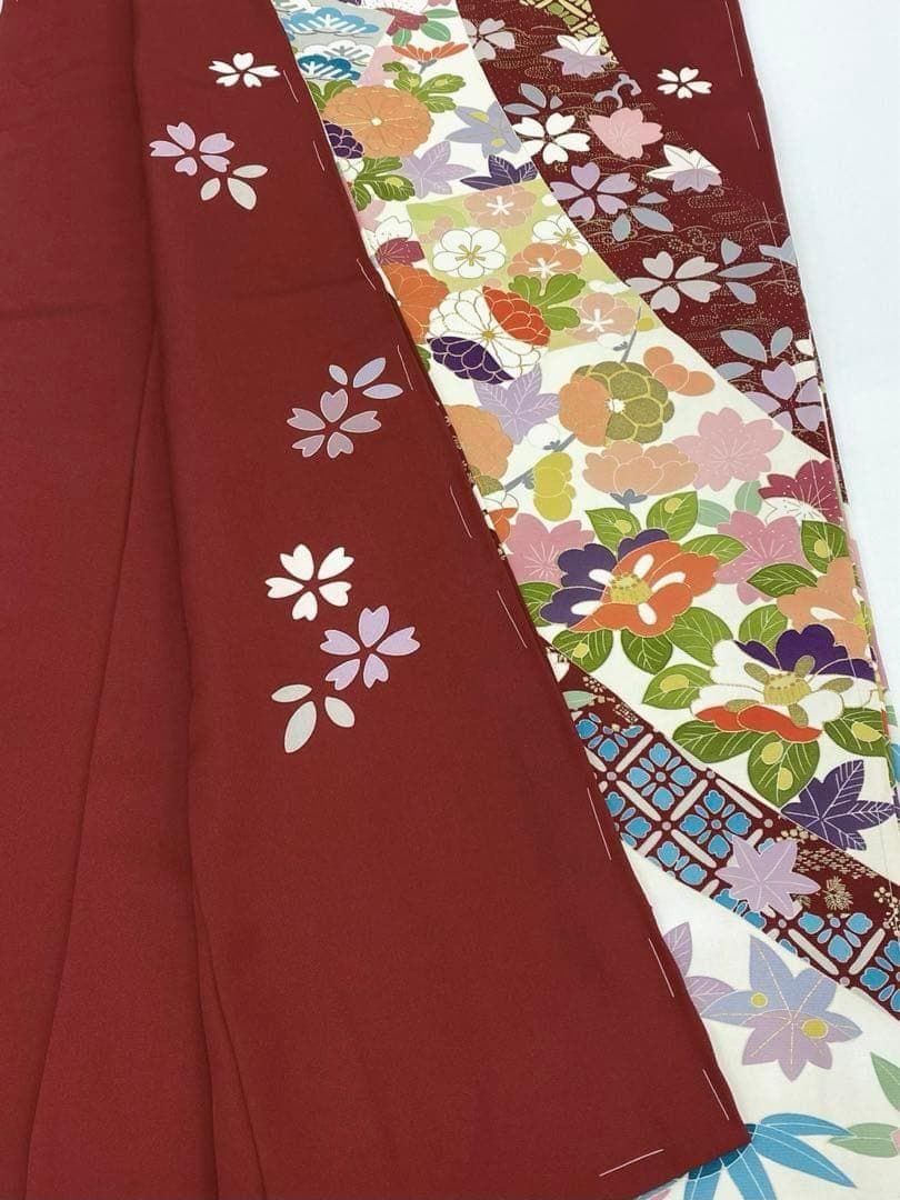 振袖 仮絵羽 金駒 金彩 振り布 紋意匠 正絹 未仕立て品 八掛付 MOK507