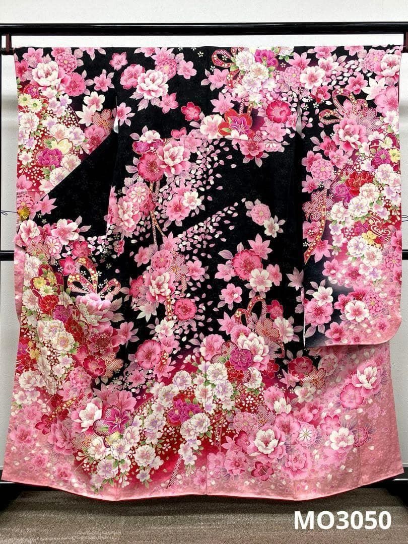 振袖 豪華 金駒 銀通し 刺繍 身丈155cm 撥水加工済 MO3050