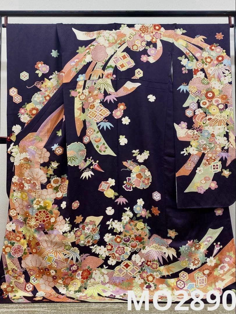 振袖 豪華 金駒 金彩 紋意匠 身丈171cm 撥水加工済 MO2890