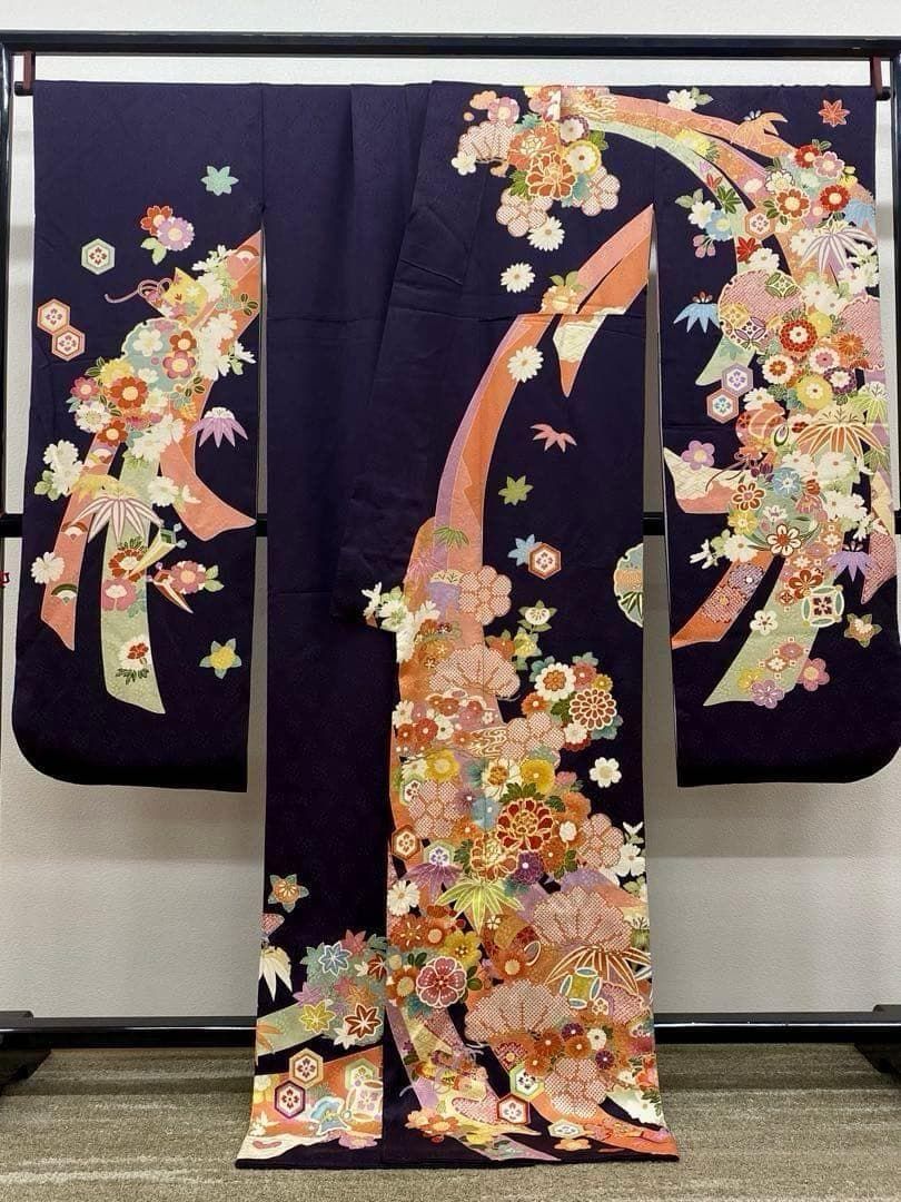 振袖 豪華 金駒 金彩 紋意匠 身丈171cm 撥水加工済 MO2890 - メルカリ