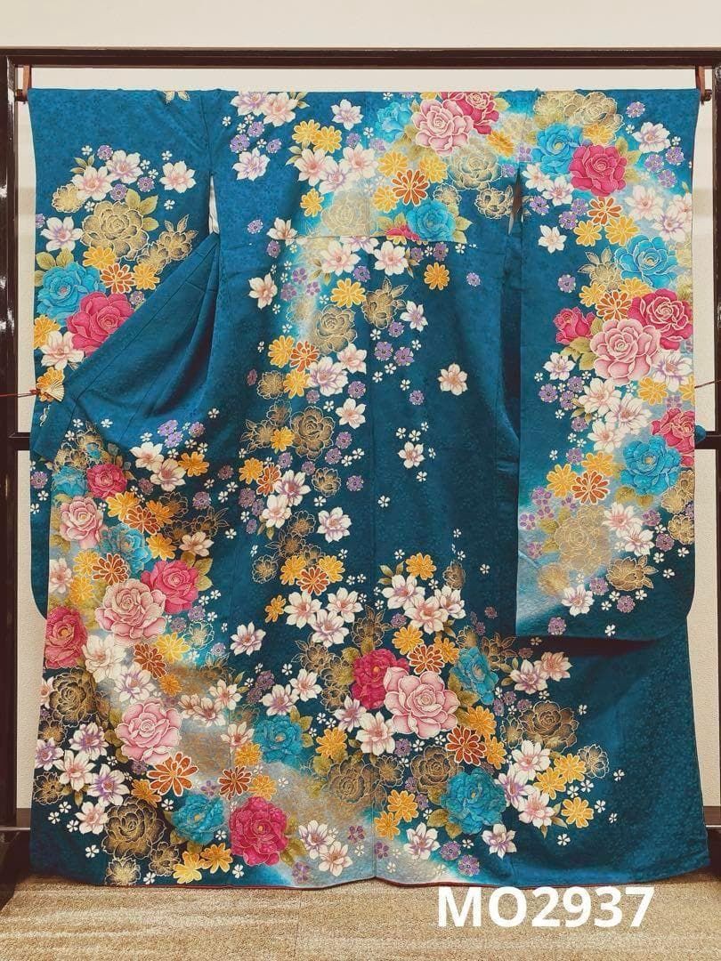 振袖 豪華 金彩ラメ刺繍 紋意匠 身丈163cm 撥水加工済 MO2937