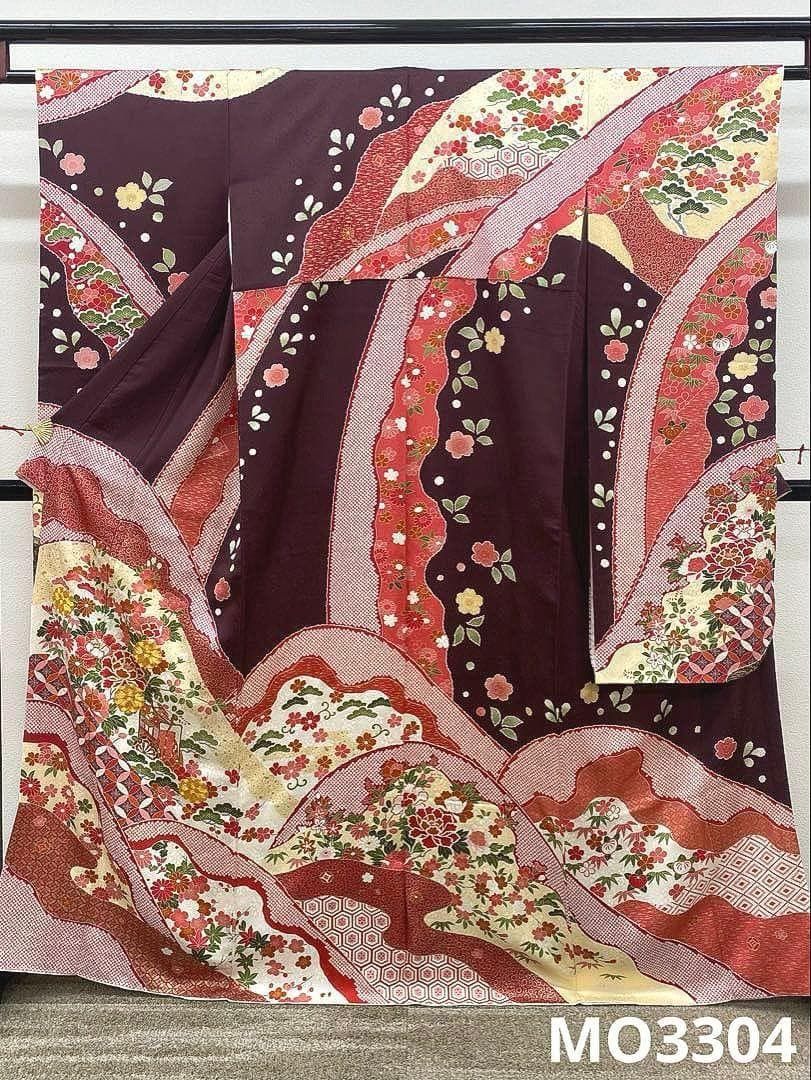 振袖 豪華 紋意匠 ラメ刺繍 雪輪に花 身丈165cm 撥水加工済 振袖
