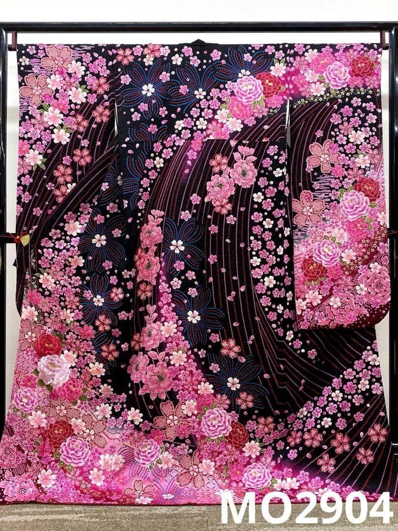 振袖 金通し 刺繍 相良刺繍 金彩 身丈170cm 撥水加工済 MO2904