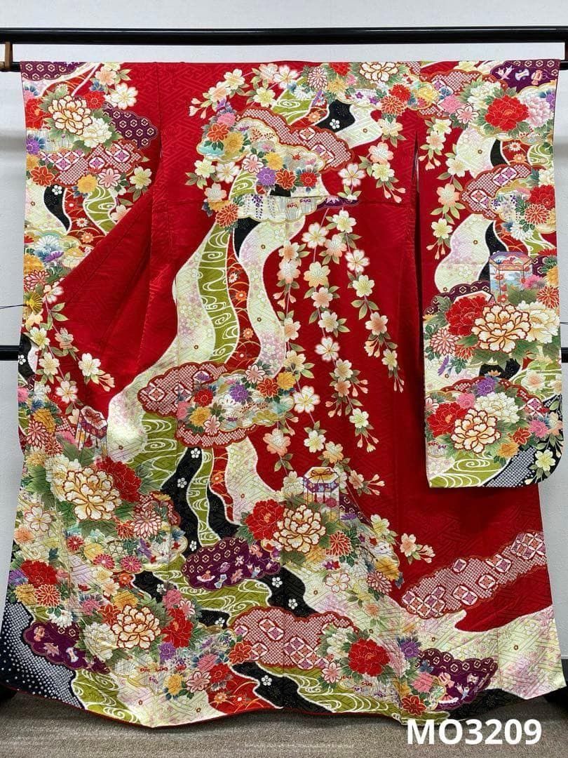 振袖 金駒 紋意匠 古身丈158cm 撥水加工済 MO3209