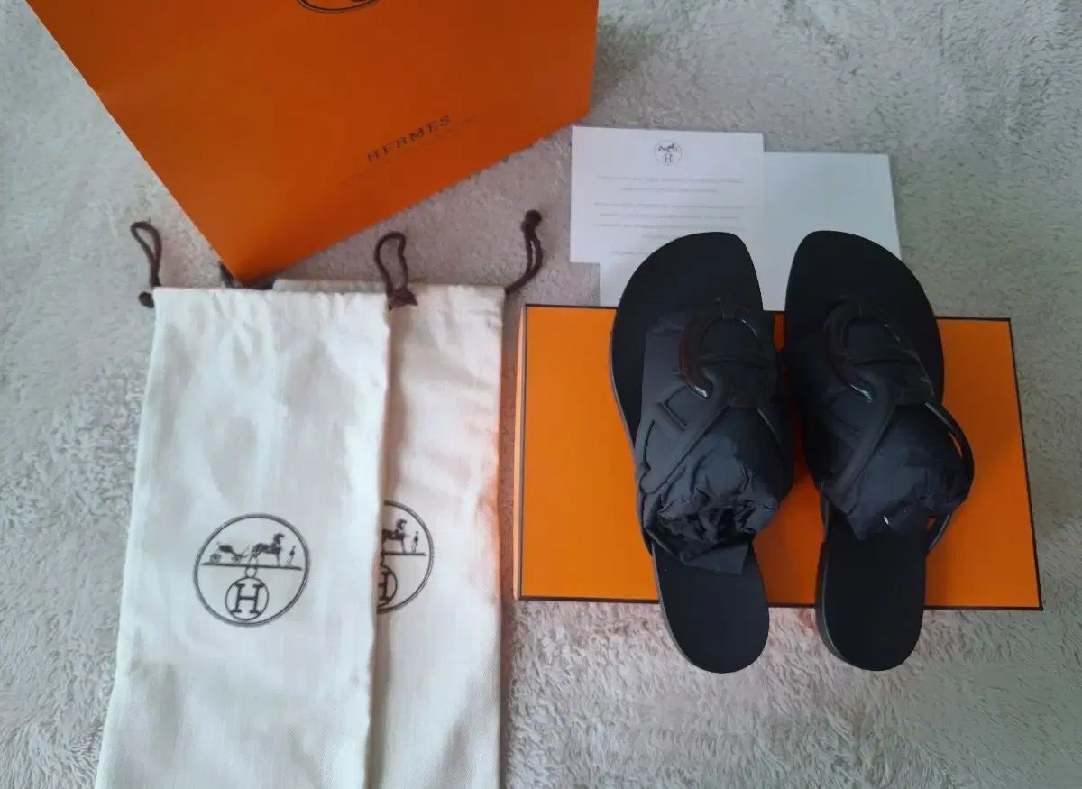 正規品 新品 フルセット Hermes エジェリ ブラック サンダル スリッパ