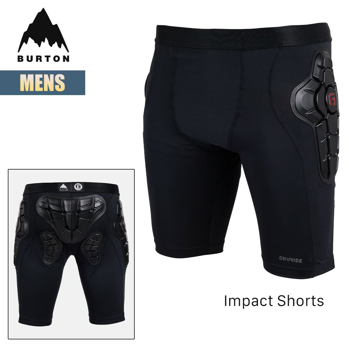 バートン ケツパット メンズ 25-26 Burton インパクト ショーツ プロテクター W26JP-102881 Mens Burton Impact Short, Protected by G-Form ケツパッド 怪我防止 怪我予防 スノボ 正規品