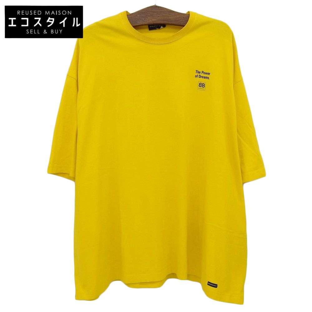 BALENCIAGA　バレンシアガ　ロゴ Tシャツ トップス メンズ イエロー XS 508167　XS