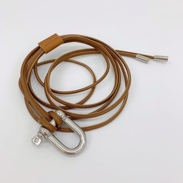 ANCELLM アンセルム LEATHER ROPE BELT レザーロープベルト 細ベルト