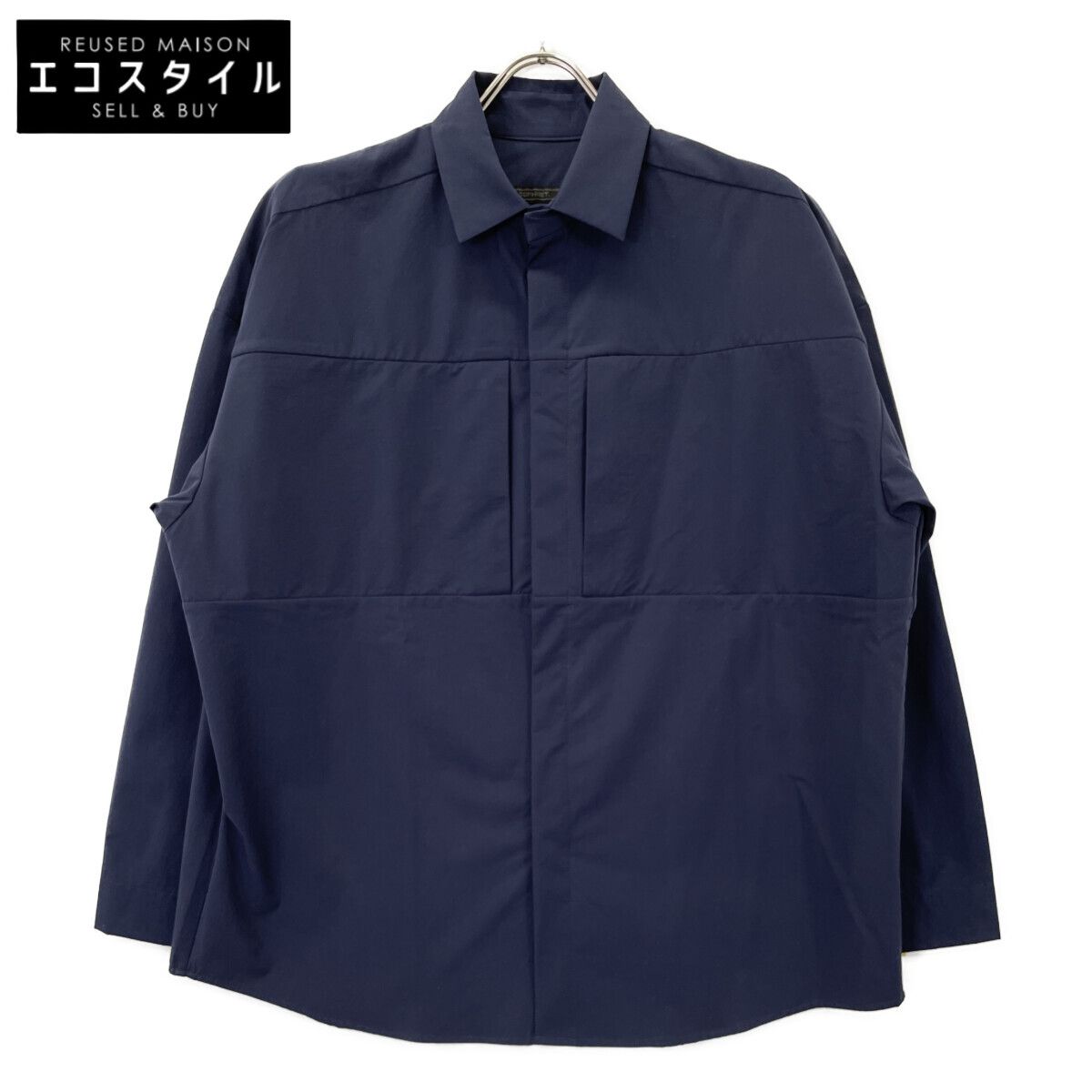 SOPHNET.　ソフネット　242040 ネイビー STRETCH TECH長袖シャツ　S