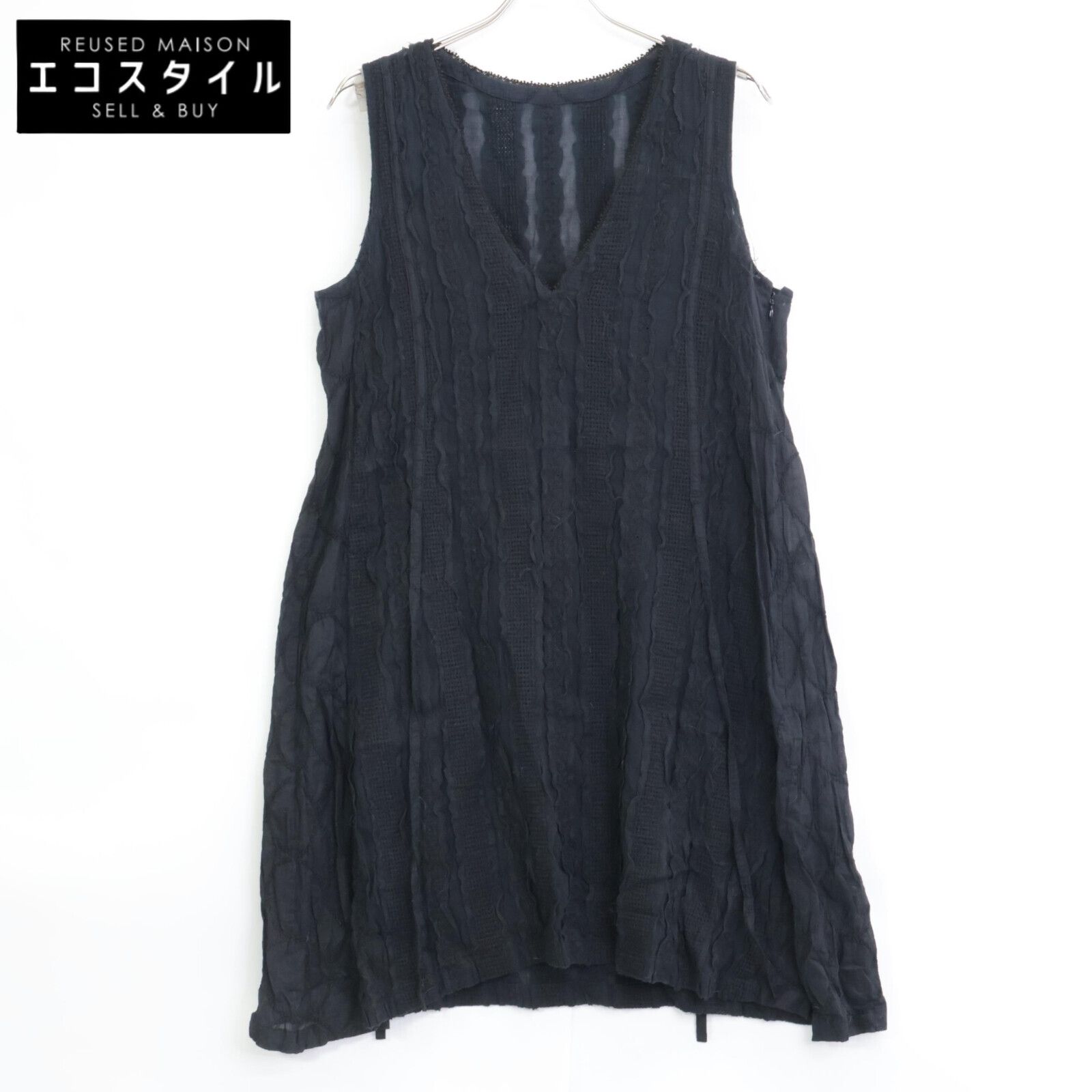 HaaT HeaRT　ハート　HA93FH707 ブラック レース Vネックノースリーブワンピース　2