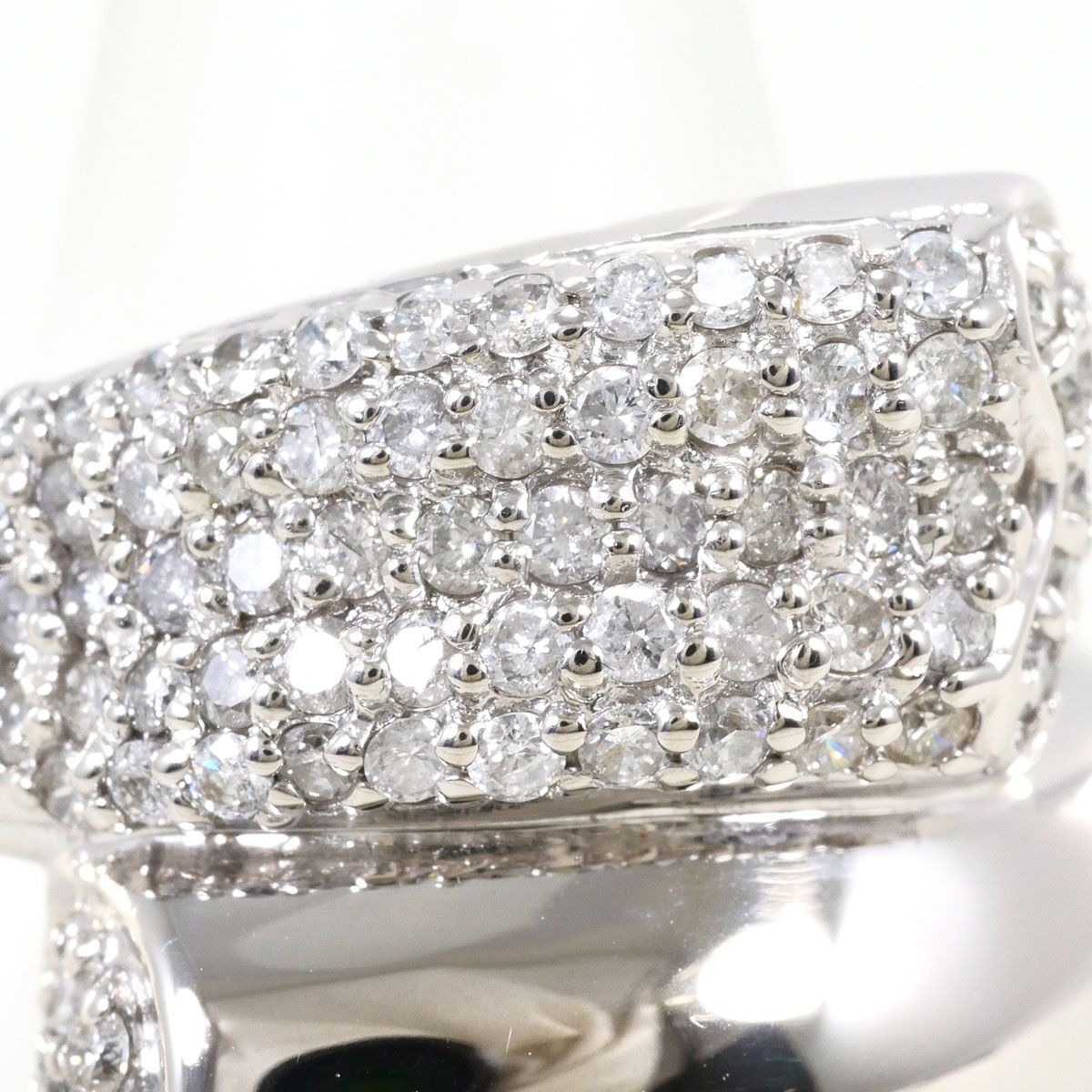 K14WG リング・指輪 9号 ダイヤモンド 0.86ct 鑑別書 総重量約9.4g