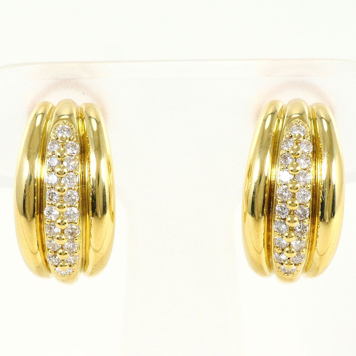 kekotan様　イヤリング確認ページ K18YG イヤリング clip-on earrings ダイヤモンド 0.25ct 鑑別書 総
