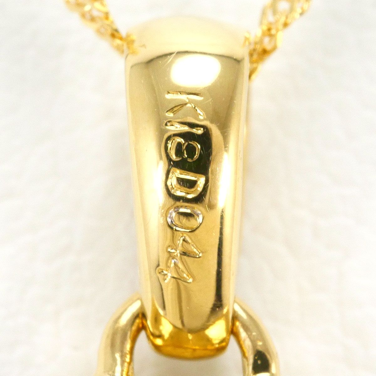 K18YGWG ネックレス ダイヤモンド 0.44ct 鑑別書 総重量約2.6g 約40cm