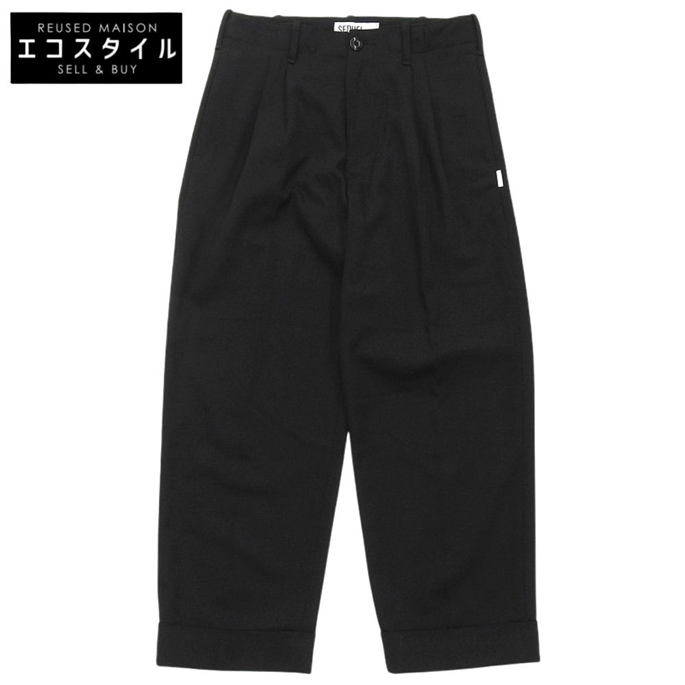 SEQUEL　シークエル　ウール混 2019 TYPE-T パンツ ボトムス レディース ブラック S　S