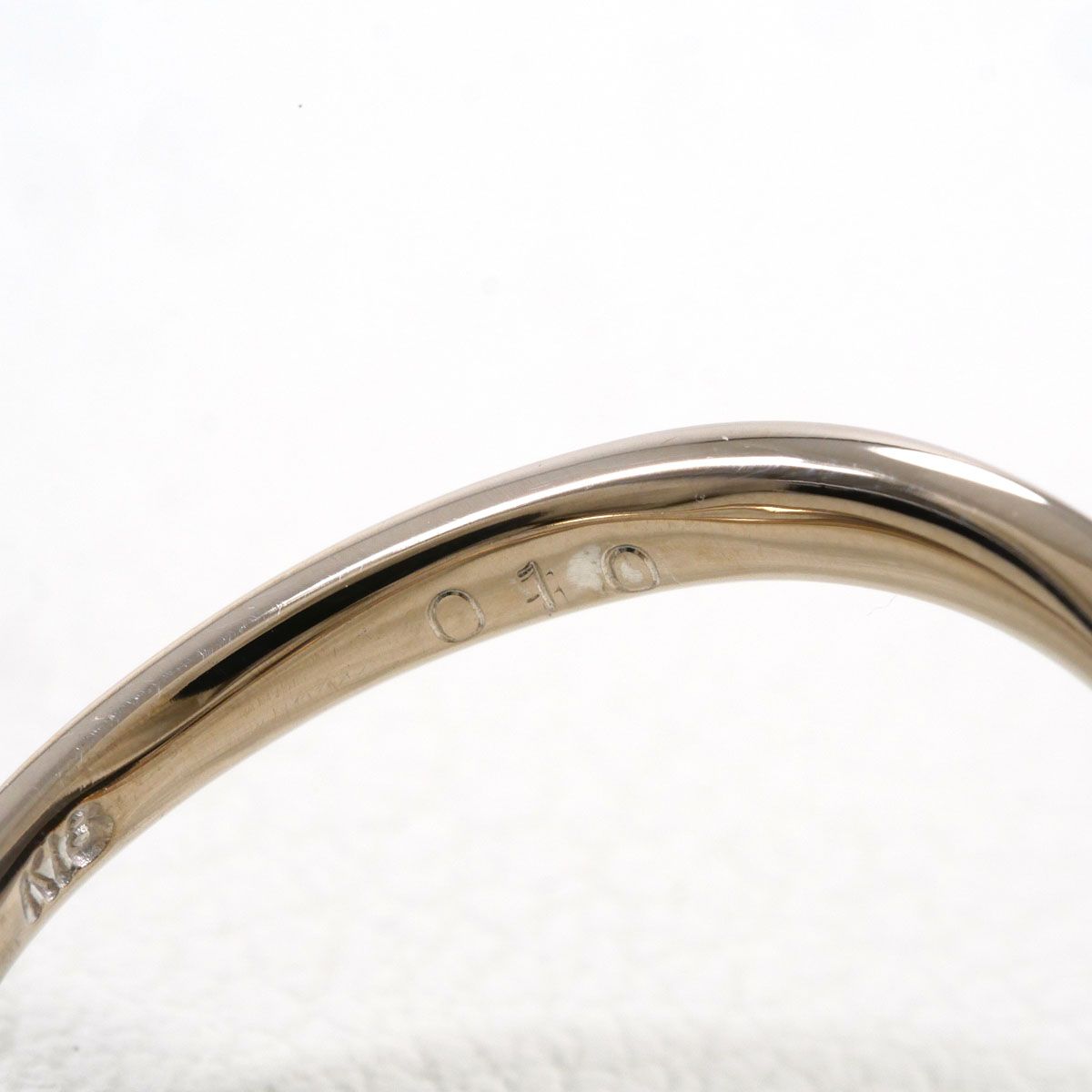 K18WG K18PG リング・指輪 10.5号 ダイヤモンド 0.10ct 鑑別書 総重量