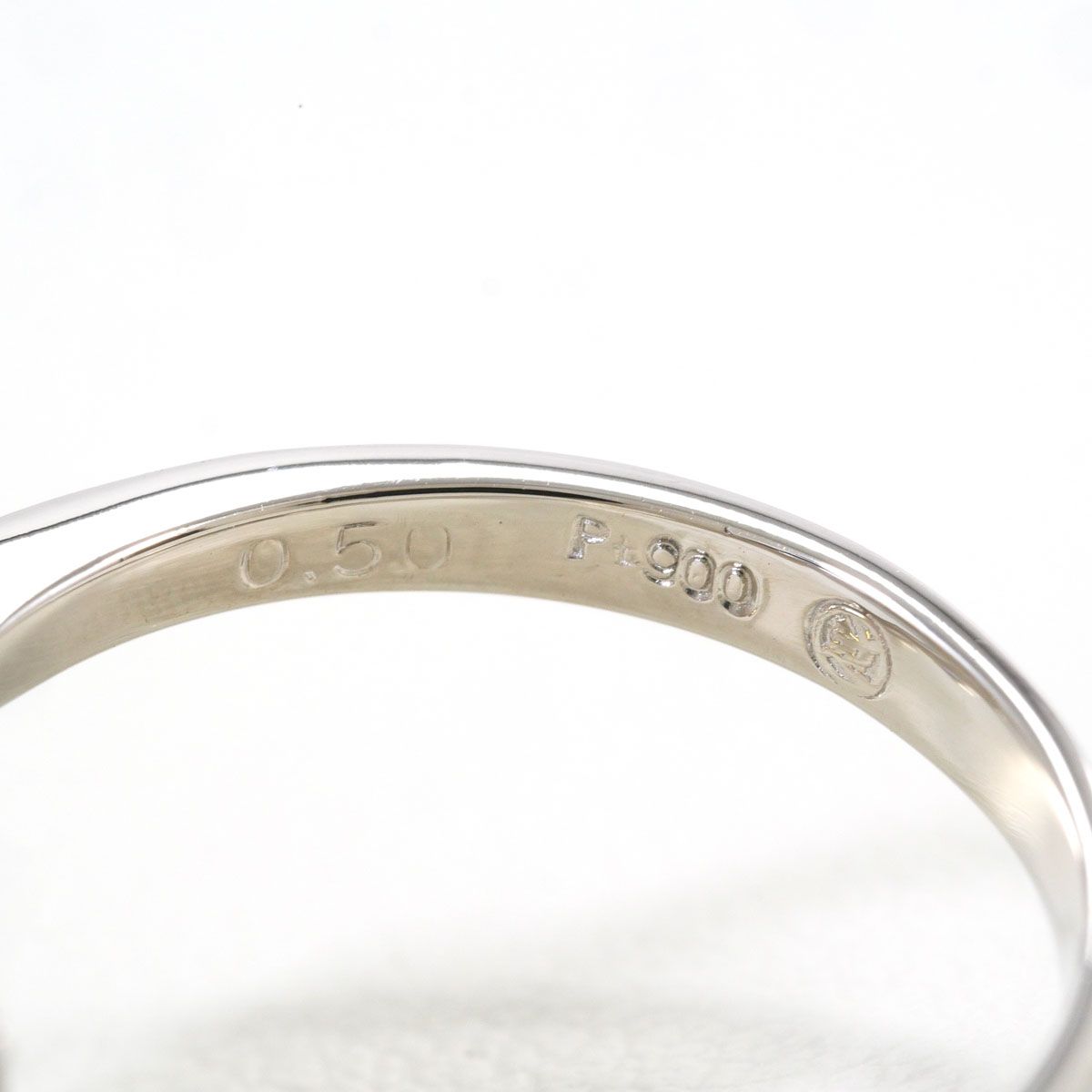 PT900/プラチナ リング・指輪 8号 ダイヤモンド 0.50ct 鑑別書 総重量