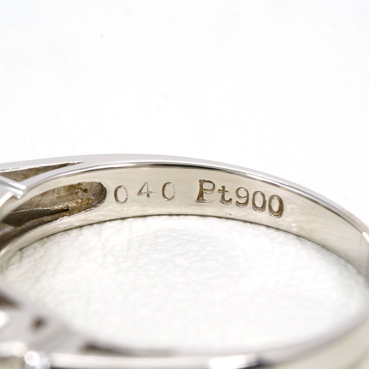 PT900/プラチナ リング・指輪 9号 ダイヤモンド 0.40ct 鑑別書 総重量 