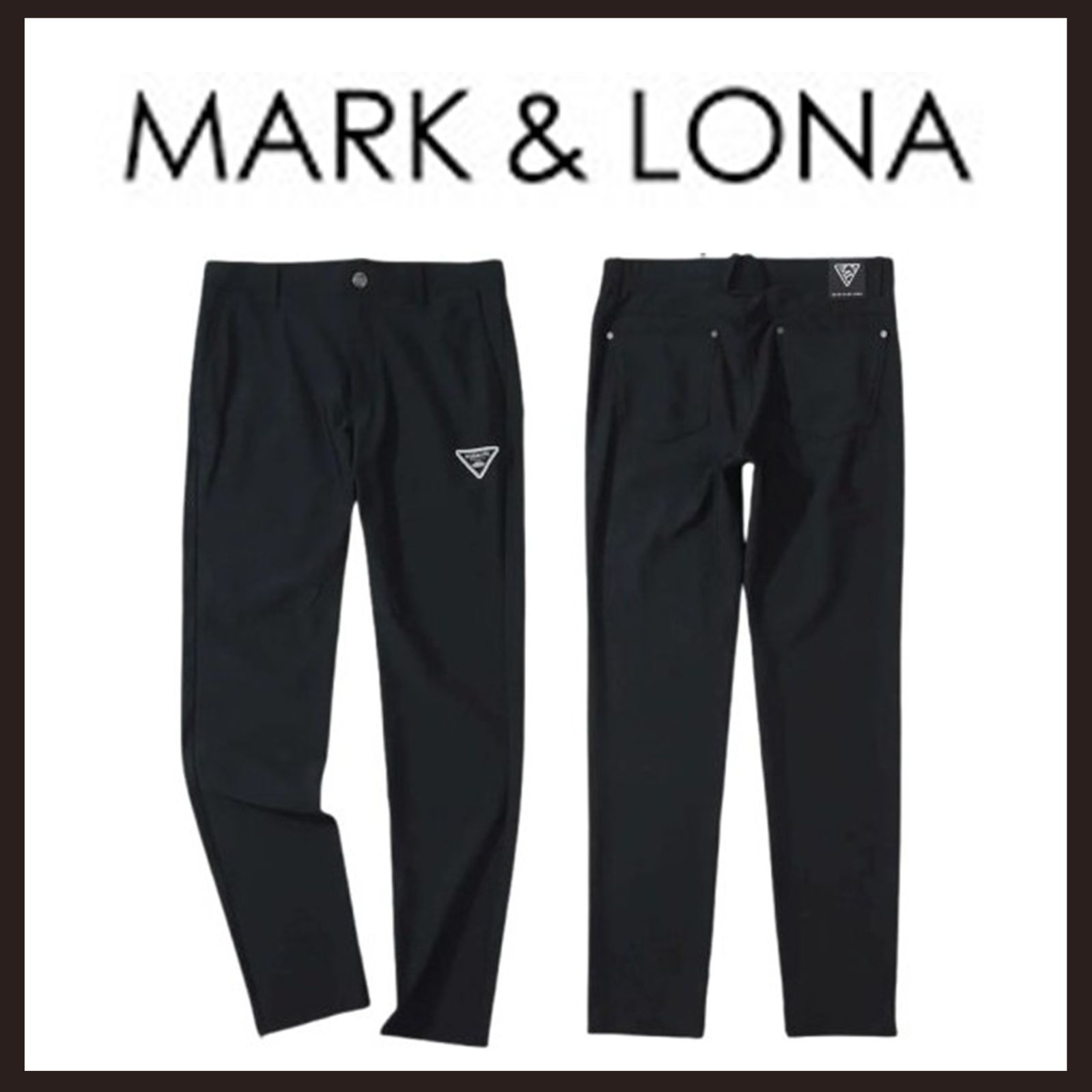 訳有り 未使用　MARK&LONA（マークアンドロナ）　ストレッチ ロングパンツ　46　ブラック