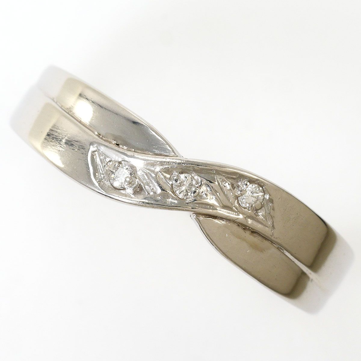Pm900/プラチナ リング・指輪 12号 ダイヤモンド 0.03ct 総重量約2.7g