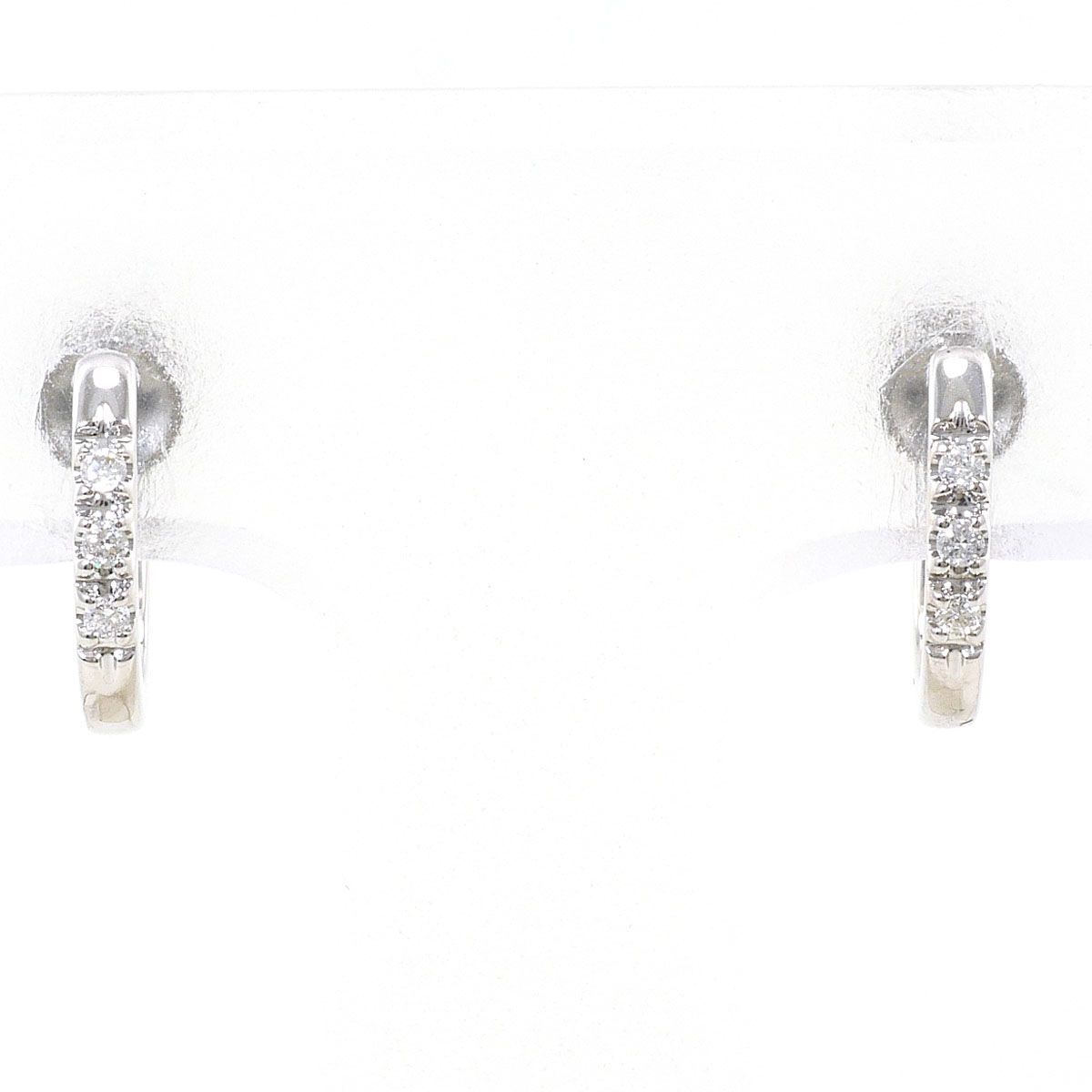 K10WG イヤリング clip-on earrings ダイヤモンド 総重量約1.3g - メルカリ
