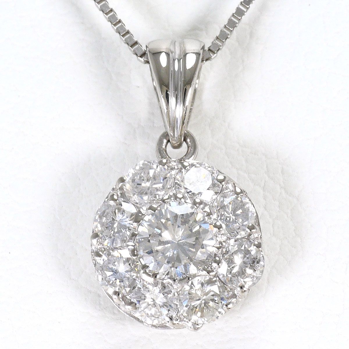 PT900/プラチナ PT850/プラチナ ネックレス ダイヤモンド 0.178ct 0.35ct 総重量約2.1g 約40cm