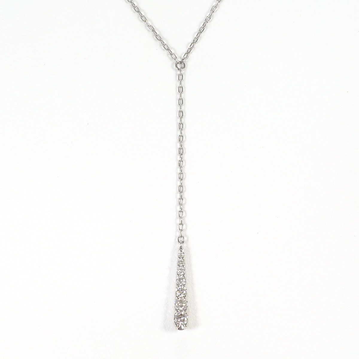 PT900/プラチナ ネックレス ダイヤモンド 0.15ct 総重量約2.1g 約45cm