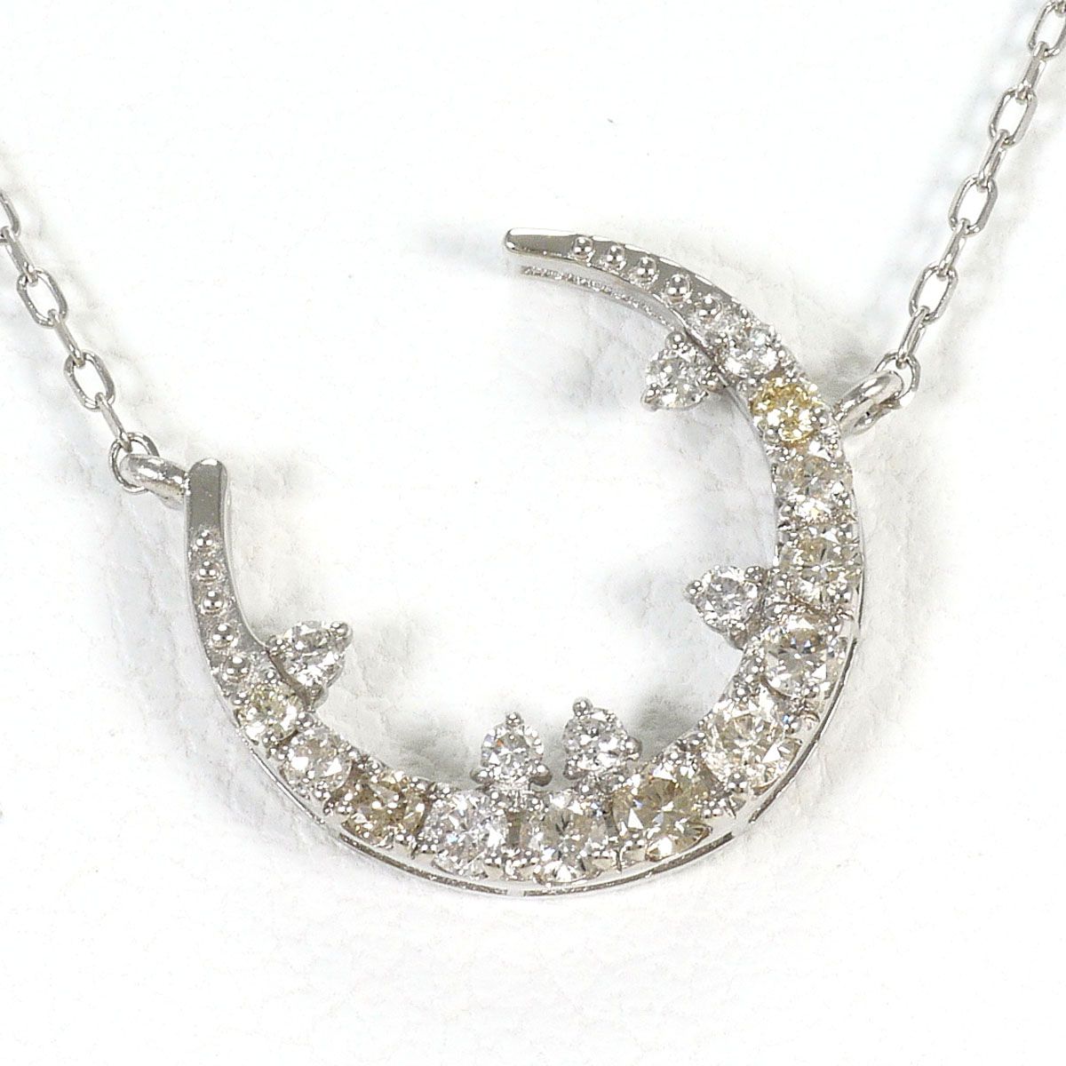 PT900/プラチナ PT850/プラチナ ネックレス ダイヤモンド 0.20ct 総重量約1.8g 約46cm