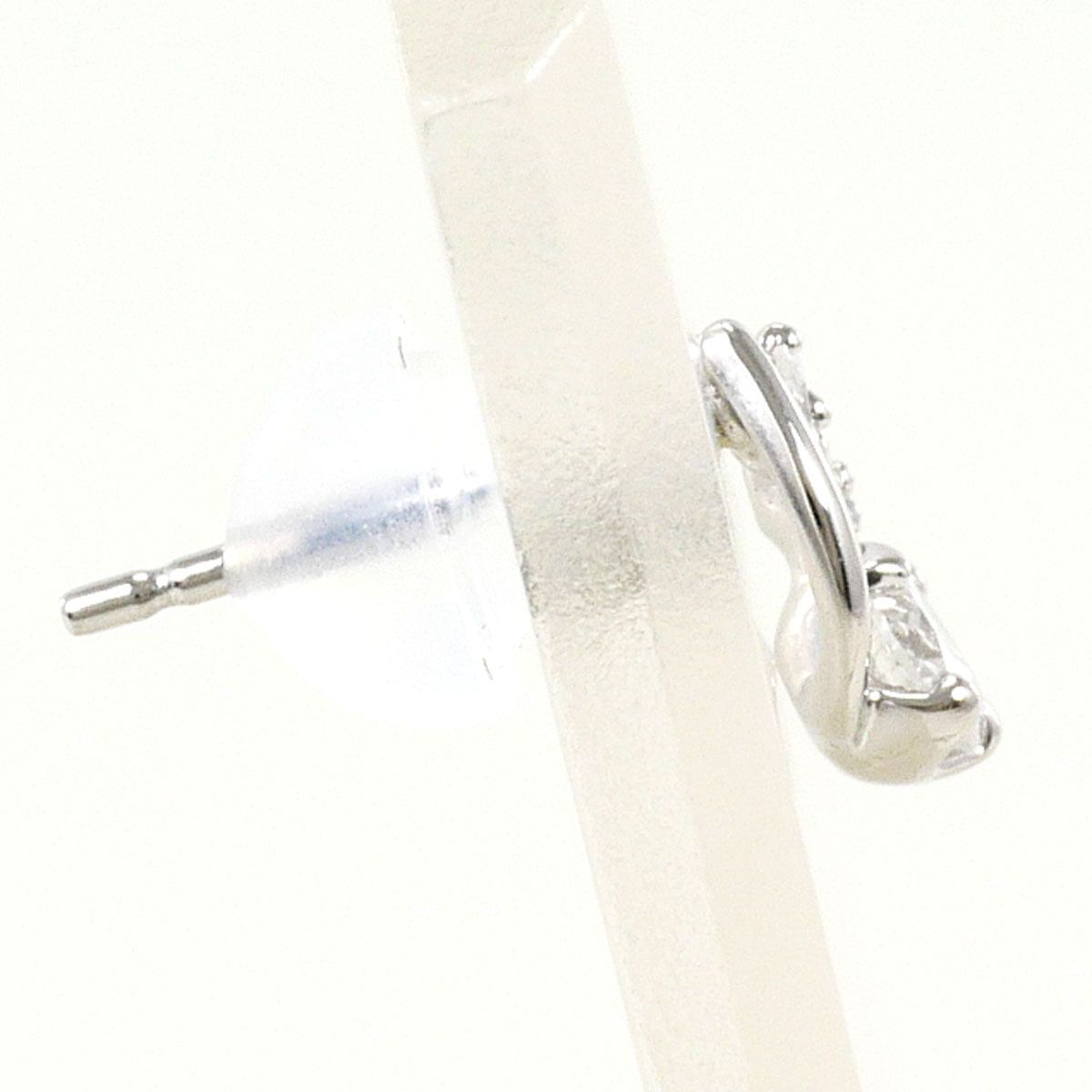 PT900/プラチナ ピアス(片耳) ダイヤモンド 0.16ct 総重量約0.3g