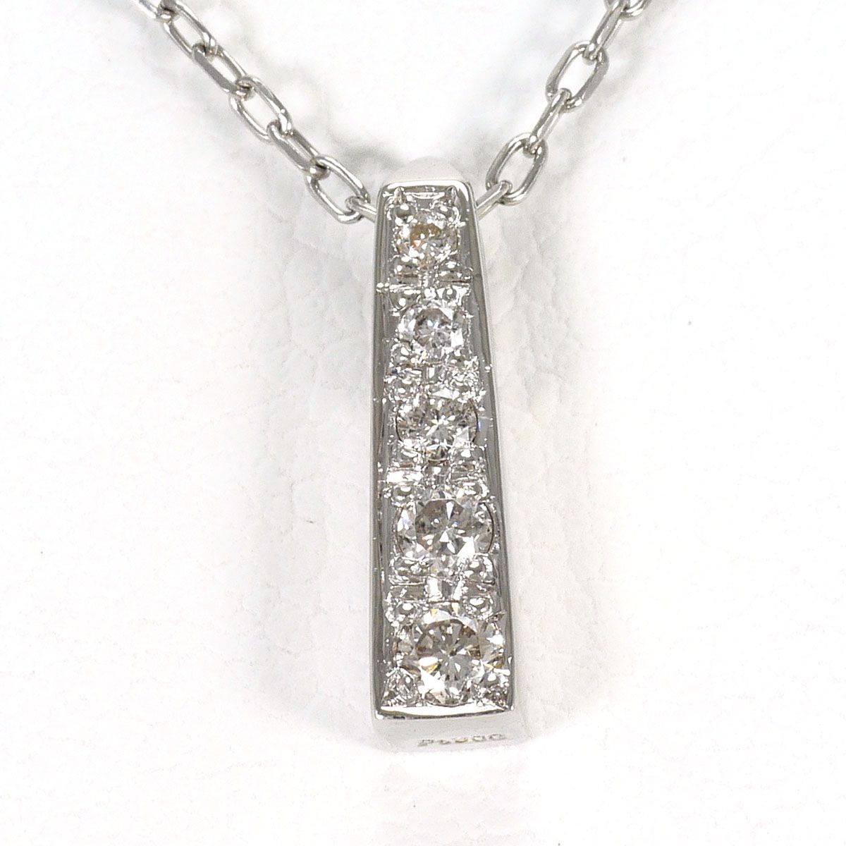 PT900/プラチナ PT850/プラチナ ネックレス ダイヤモンド 0.10ct 総重量約2.4g 約40cm