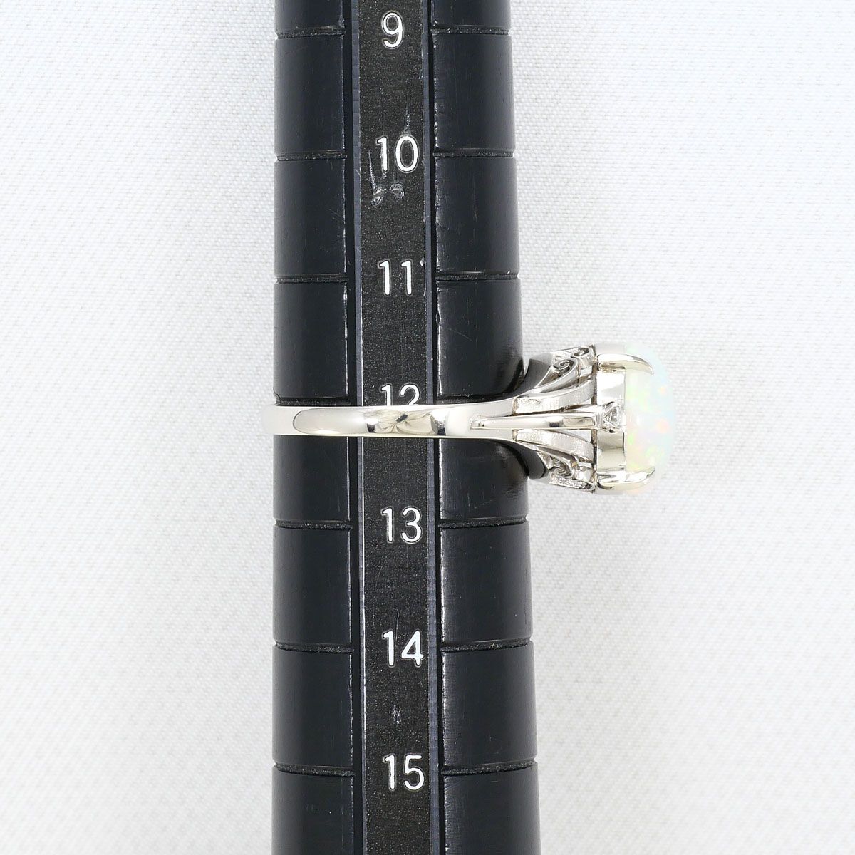 高級◆大粒オパール プラチナリング 約12号　4g PT900/プラチナ リング・指輪 12号 オパール 1.82ct ダイヤモンド 総