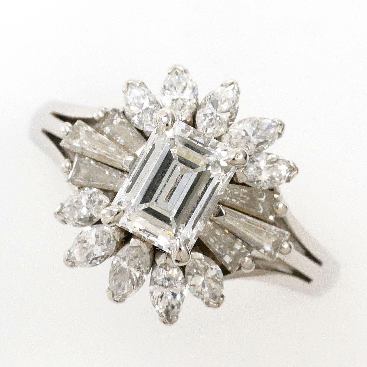 PT900/プラチナ リング・指輪 9号 ダイヤモンド 0.67ct ダイヤモンド